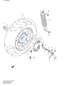 UC125 (E2) drawing REAR WHEEL