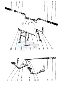 G3 SS A (-A) 90 drawing FOOTRESTS_STANDS_BRAKE PEDAL -- 69-73- -