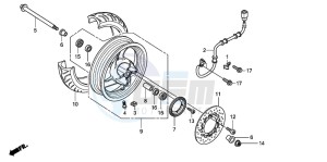 FES150A 125 S-WING drawing FRONT WHEEL (FES125A)(FES150A)