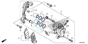 SH300AG TRX250T Europe Direct - (ED) drawing FRONT BRAKE CALIPER