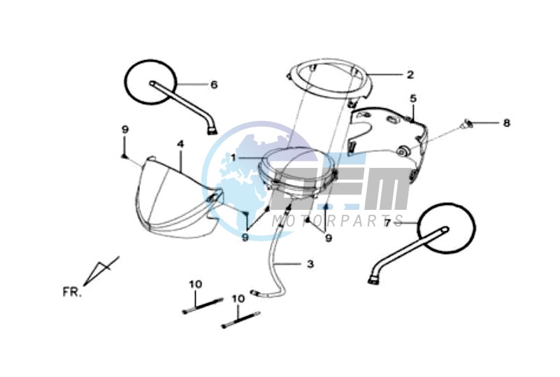 DASHBOARD / MIRRORS / SPEEDOMETER COVER