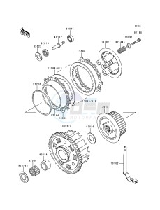 ZX 600 F [NINJA ZX-6R] (F1-F3) [NINJA ZX-6R] drawing CLUTCH