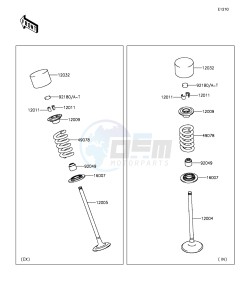 Z1000 ZR1000FFF FR GB XX (EU ME A(FRICA) drawing Valve(s)