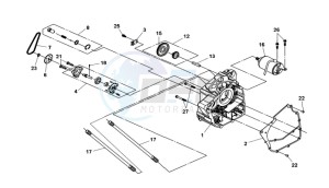 QUAD LANDER 300S drawing CRANKCASE RIGHT