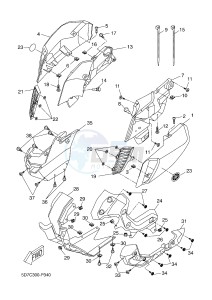 MT125A MT-125 ABS (5D7M) drawing COWLING 1