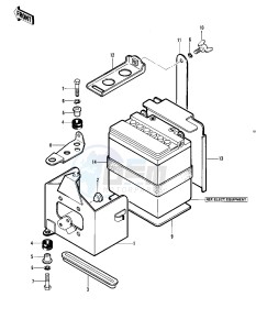 KLT 250 A [KLT250] (A1) [KLT250] drawing BATTERY CASE -- 82 A1- -