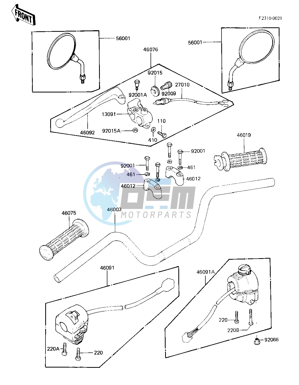 HANDLEBAR -- KZ750-E2- - -- 81 -82 KZ750-E2_E3- -