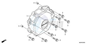 CBR1000RRD Fireblade - CBR1000RR UK - (E) drawing A.C. GENERATOR COVER (CBR1000RRC/D/E EXCEPT MA/S)