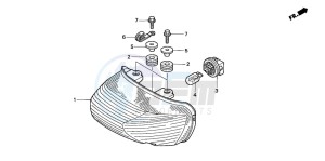 XL650V TRANSALP drawing TAILLIGHT