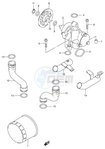 GSX600F (E2) Katana drawing OIL PUMP