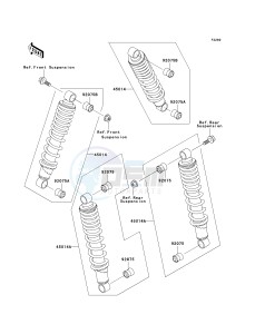 KLF 250 A [BAYOU 250] (A6F-A9F) A7F drawing SHOCK ABSORBER-- S- -