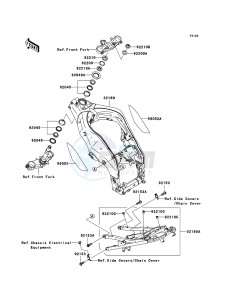 NINJA ZX-10R ZX1000-C2H FR GB XX (EU ME A(FRICA) drawing Frame