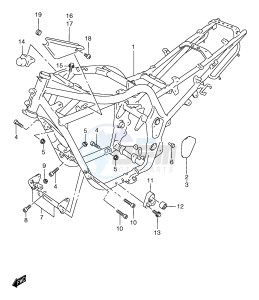 GSF1200 (E2) Bandit drawing FRAME (GSF1200SAX)