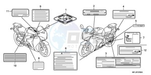 CBR1000RR9 Europe Direct - (ED / REP) drawing CAUTION LABEL (1)