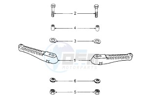 TREKKER - 50 cc drawing PASSENGER FOOTREST