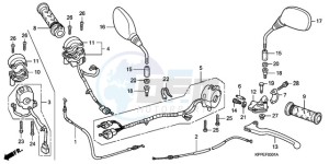 CBR125RWA Korea - (KO) drawing HANDLE LEVER/SWITCH/CABLE (CBR125RW7/RW9/RWA)