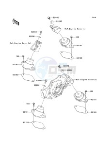 JT 1500 A [STX-15F] (A6F-A9F) A6F drawing ENGINE MOUNT