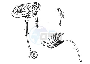 SENDA SM DRD E1 E1R - 50 cc drawing DASHBOARD UNIT