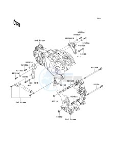 KRF 750 F [TERYX 750 4X4 NRA OUTDOORS] (F8F) C8F drawing ENGINE MOUNT