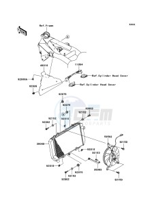 Z750 ZR750L9F GB XX (EU ME A(FRICA) drawing Radiator