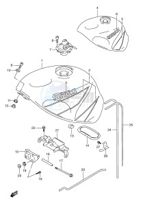 GSX-R600 (E2) drawing FUEL TANK (MODEL V)