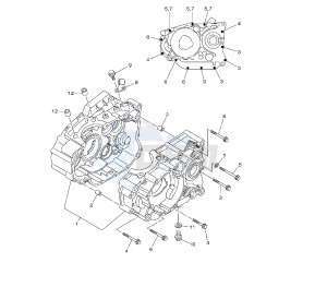 YBR 250 drawing CRANKCASE