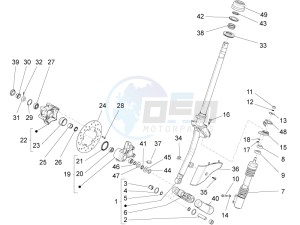 S 125 4T 3V E3 ie Taiwan drawing Fork - steering tube - Steering bearing unit