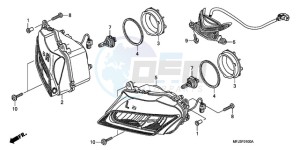 CBR600RR9 Europe Direct - (ED / MK) drawing HEADLIGHT