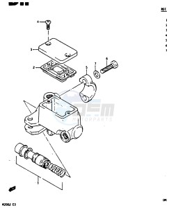 DR200 (G-H-J) drawing FRONT MASTER CYLINDER