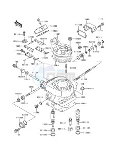 KX 125 K [KX125] (K2) [KX125] drawing CYLINDER HEAD_CYLINDER