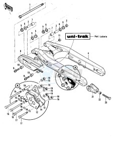 KX 250 A [KX250] (A6-A7) [KX250] drawing SWING ARM -- KX250-A7- -