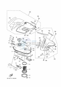 XT250 XT250P (B1UK) drawing FUEL TANK