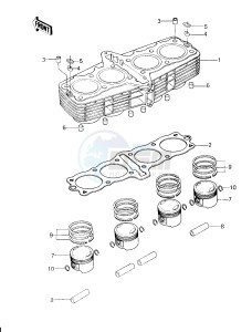 KZ 750 H [LTD] (H1) [LTD] drawing CYLINDER_PISTONS -- 80 H1- -