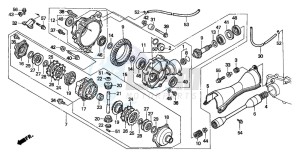 TRX300 FOURTRAX drawing FRONT FINAL GEAR