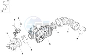 LX 150 4T ie E3 Vietnam drawing Throttle body - Injector - Union pipe