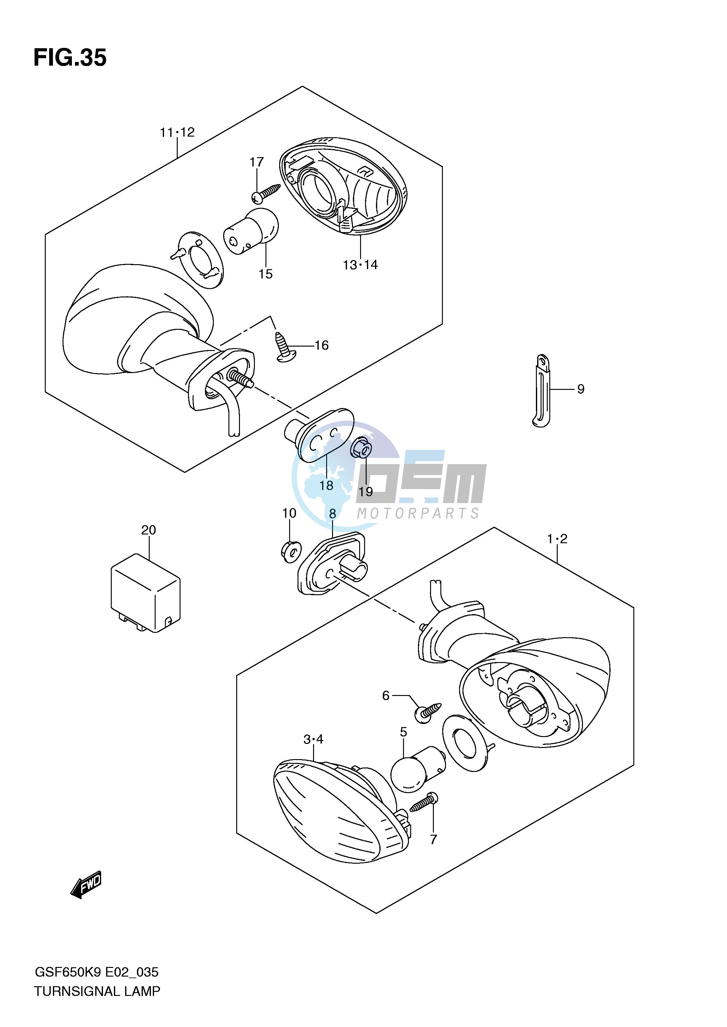 TURNSIGNAL LAMP (GSF650SK9 SAK9 SUK9 SUAK9 SL0 SAL0 SUL0 SUAL0)