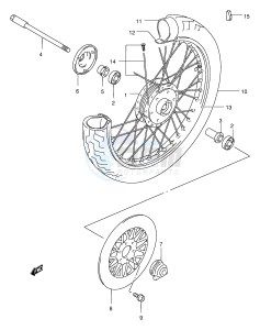 GZ250 (E1) drawing FRONT WHEEL