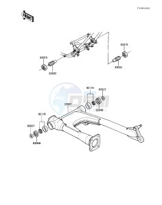 KZ 550 M [LTD SHAFT] (M1) [LTD SHAFT] drawing SWING ARM