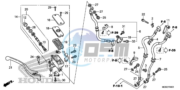 FR. BRAKE MASTER CYLINDER (NC700SA/ SD)