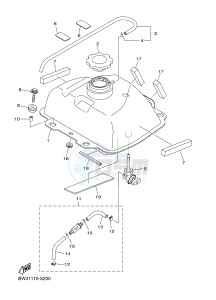 YFZ50 (BW43) drawing FUEL TANK