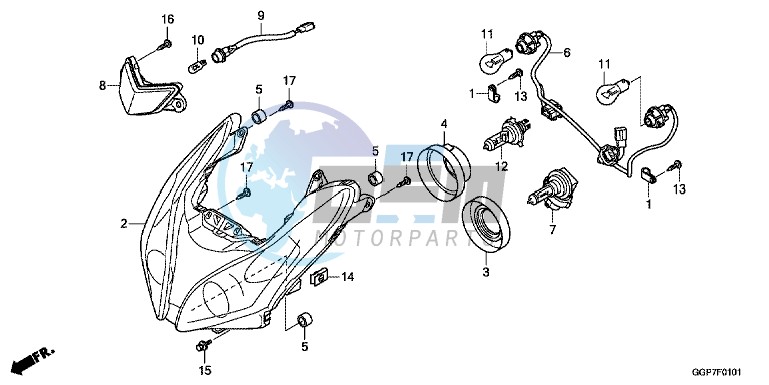 HEADLIGHT (NSC502WH/ T2)