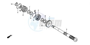 ST70 50 drawing KICK STARTER SPINDLE