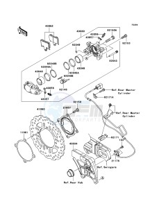 ZZR1400 ABS ZX1400B6F FR GB XX (EU ME A(FRICA) drawing Rear Brake