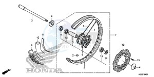 CRF250LE CRF250L Korea - (KO) drawing FRONT WHEEL (CRF250L)