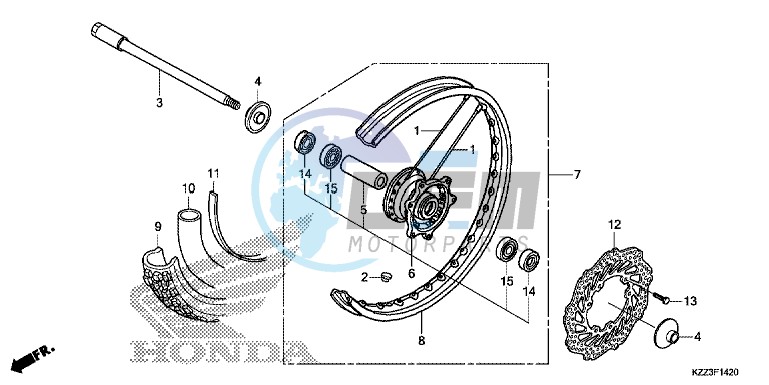 FRONT WHEEL (CRF250L)