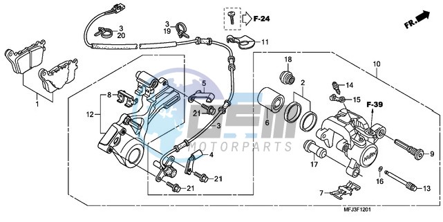 REAR BRAKE CALIPER (CBR600RA)