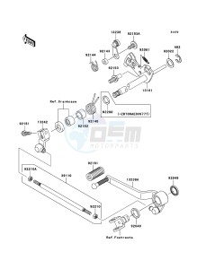 Z1000_ABS ZR1000C8F FR GB XX (EU ME A(FRICA) drawing Gear Change Mechanism