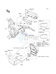 VN 1600 B [VULCAN 1600 MEAN STREAK] (B6F-B8FA) B7FA drawing SIDE COVERS