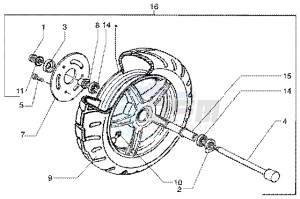 Super Hexagon 180 GTX 12 inch drawing Front wheel