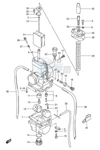 RM80 (E24) drawing CARBURETOR